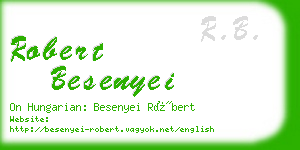 robert besenyei business card